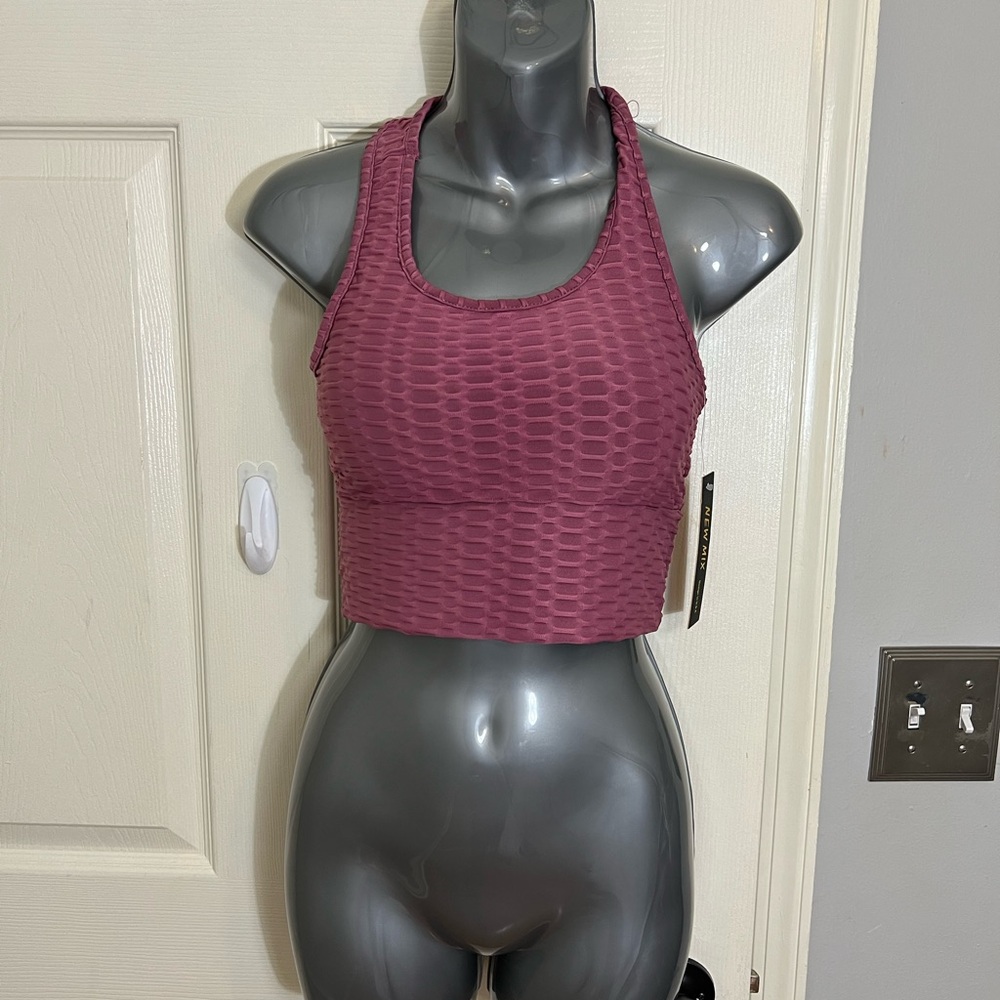 New Mix Textured Tank Top in Burgundy